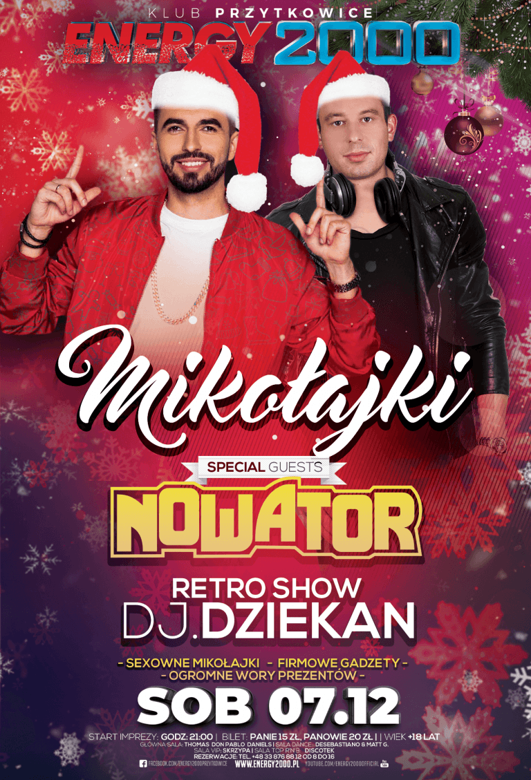 Mikołajki ★ DJ Dziekan RETRO SHOW ★ Nowator – sala DANCE