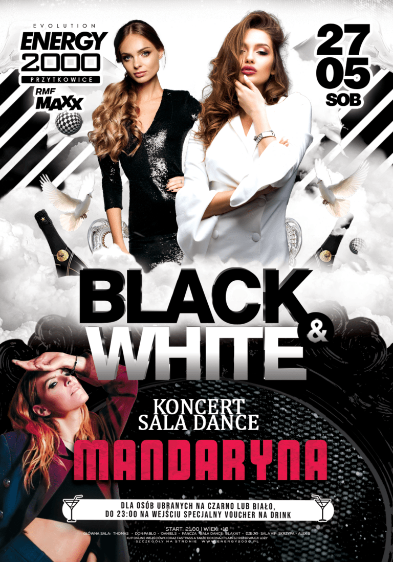 BLACK & WHITE PARTY ☆ MANDARYNA – sala dance
