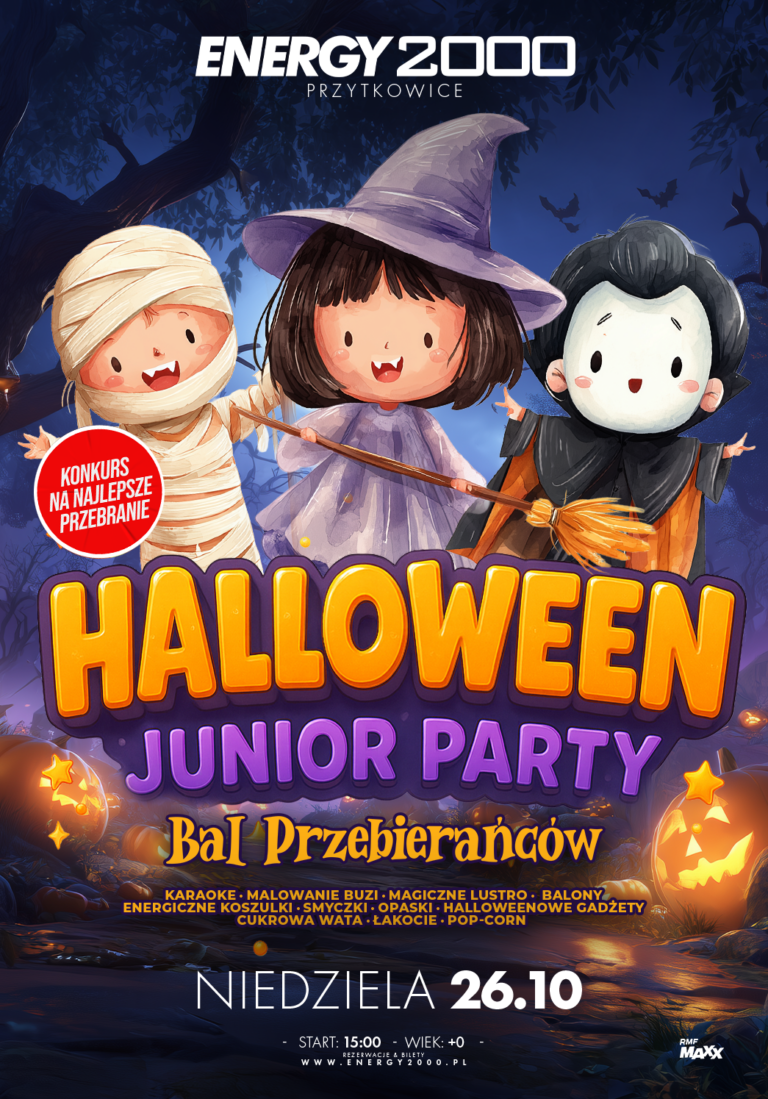 HALLOWEEN JUNIOR PARTY ☆ BAL PRZEBIERAŃCÓW ☆ Niedziela 26.10